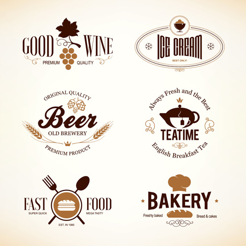 Restaurant food menu logos vector design 02 restaurant food restaurant menu logos   