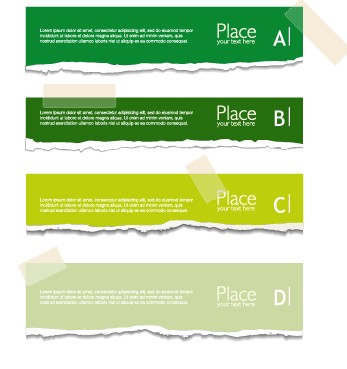 Torn paper colored banner vector set 05 torn paper torn paper colored banner   