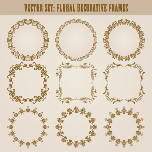 Vintage floral decorative frames vector 01 vintage frames decorative frame decorative   