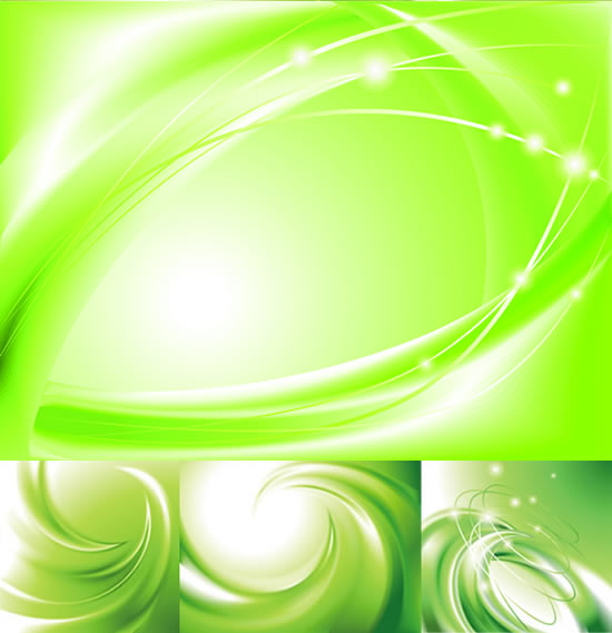 Elements of green movement patterns backgrounds vector art lines green   