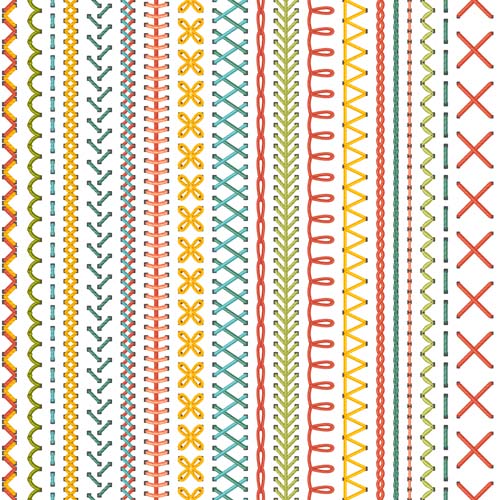 Sewing colored border seamless vector 02 sewing seamless border   