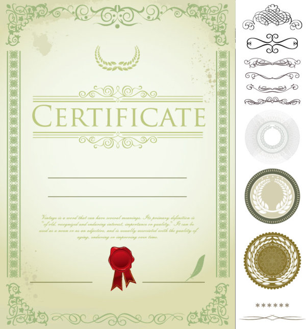 Exquisite Certificate cover templates vector set 04 exquisite cover certificate   