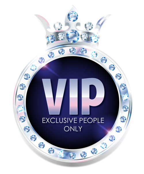 Diamond with crown and VIP sign vector 01 vip sign diamond crown   