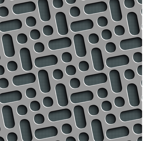 Gray plate perforated vector seamless pattern 10 seamless plate perforated pattern gray   