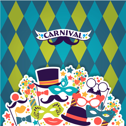 Fashion carnival design vector backgrounds 02   