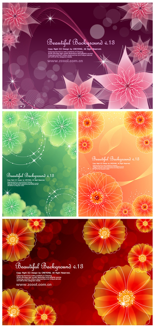 Dream the flower background vector flowers dynamic dream background   