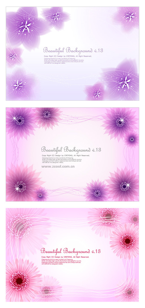 The flower background vector vector material flowers dynamic dream background   