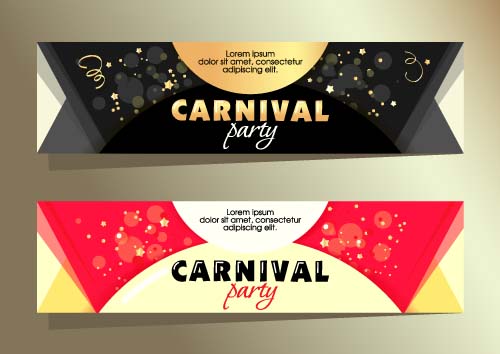 Shiny carnival party banners vector 03 shiny party carnival banners   