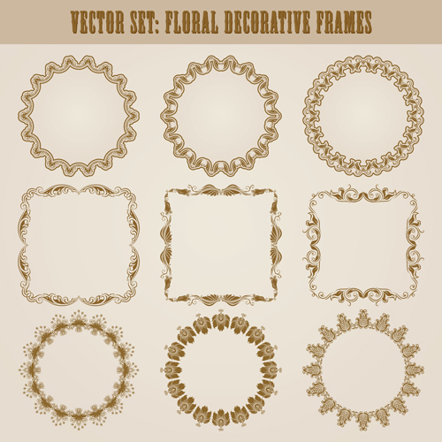 Vintage floral decorative frames vector 02 vintage frames decorative frame decorative   