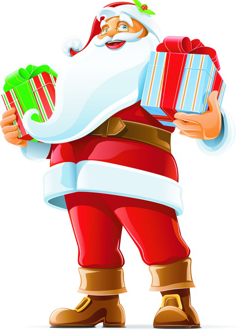 Santa Claus happy christmas vector 04 santa happy Claus christmas   