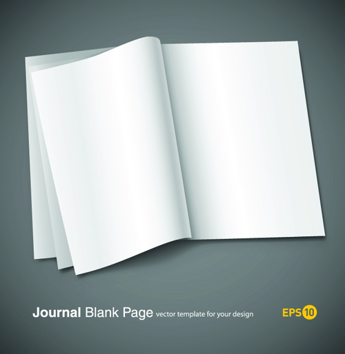 Set of Journal blank page design vector 03 template page journal blank   