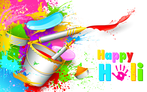 Dynamic holi vector background 02 Vector Background holi background   