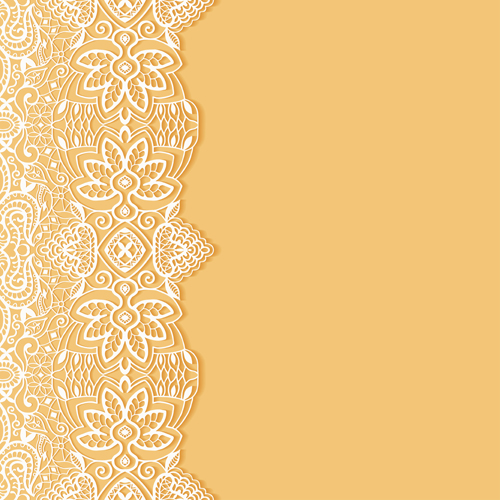 White lace with colored background vector set 02 white colored background   