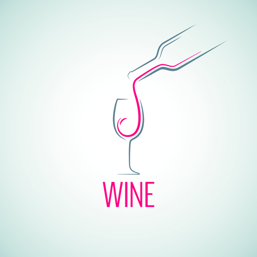 Elegant wine logo design graphic vector 02 wine logo elegant   