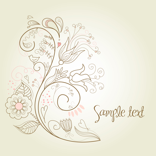 Flowers background design elements vector 05 flowers flower elements element   