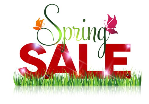 Spring sale design graphics vector spring seasonal sale design sale message   