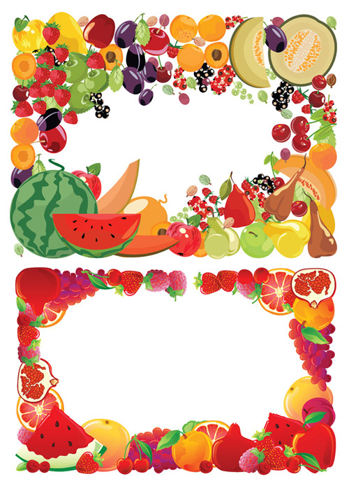 Fruit border vector vector fruit border   