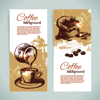 Coffee background retro design vector 05 Retro font coffee background   