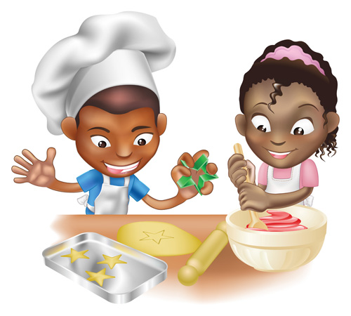 Children cooking design vector 04 design cooking children   