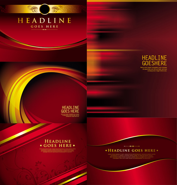 Luxurious red background vector shading red luxury gorgeous classic background   