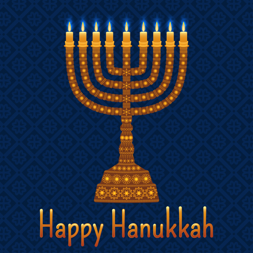 Happy hanukkah background with candle vecotr 12 happy hanukkah candle background   
