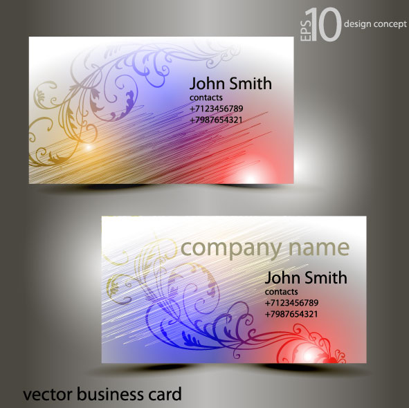 Abstract of Shiny business cards vector 01 shiny cards card business abstract   