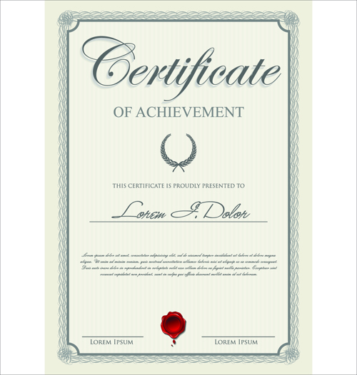 Vector template certificates design graphics 01 vector template graphics certificates certificate   