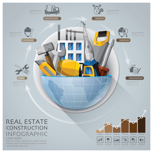 Earth infographics elements vector 04 infographics elements earth   