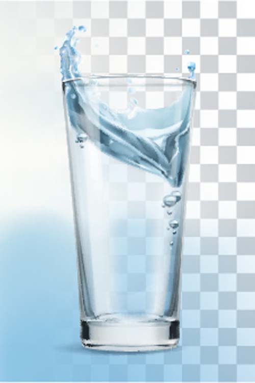 Glass cup with water vectors set 07 water glass cup   