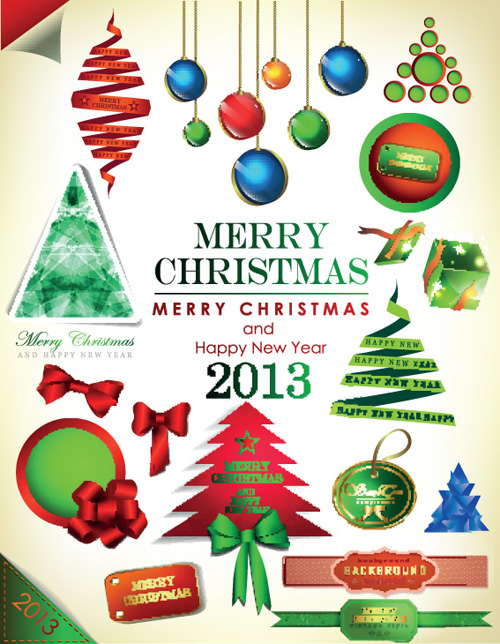 Set of Christmas Accessories vector Illustration 03 vector illustration illustration christmas accessories   