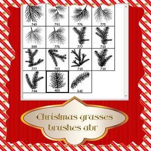 Christmas Grasses Brushes photoshop grasses christmas brushes   