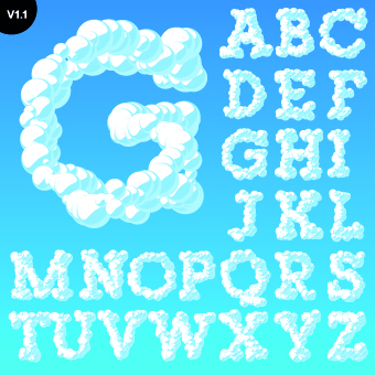 3D alphabet vector set 01 alphabet   