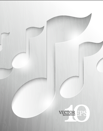 White music note vector background white note music   