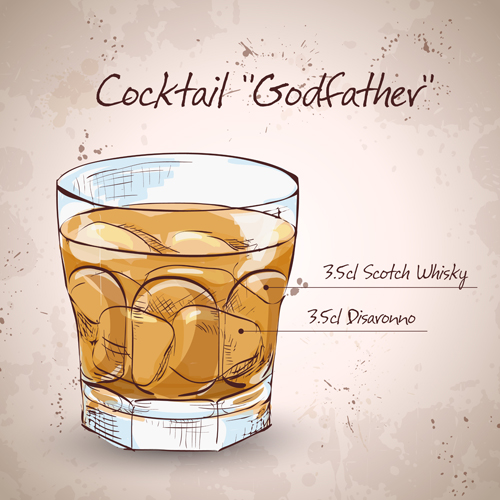 Cocktail poster hand drawing vectors 03 poster hand drawing cocktail   