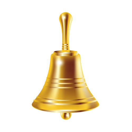 Shining gold bell iocn vecto shining gold bell   