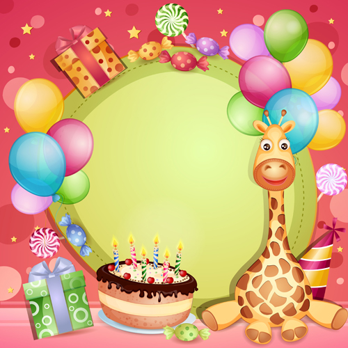 Happy birthday baby cards cute design vector 01 happy birthday cute cards card birthday   