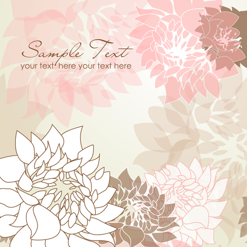 Flowers background design elements vector 03 flowers flower elements element   