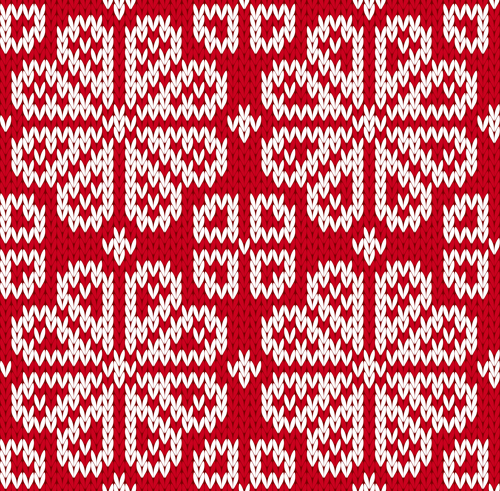 knitted fabric christmas pattern vector set 01 pattern knitted fabric christmas   