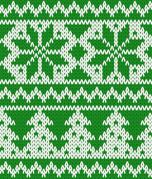 knitted fabric christmas pattern vector set 04 pattern knitted fabric christmas   