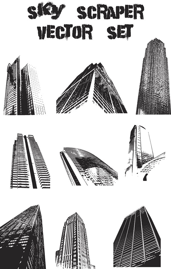 Different Sky scraper design vector graphics sky scraper different   