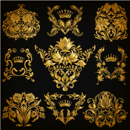 Luxury floral ornaments golden vectors 06 ornaments luxury golden floral   