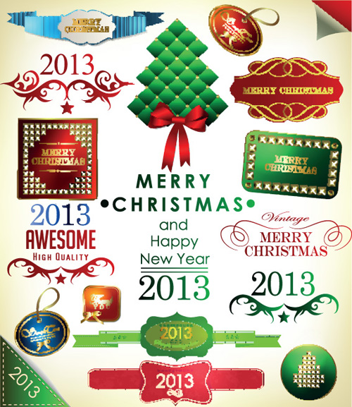 Set of Christmas Accessories vector Illustration 04 vector illustration illustration christmas accessories   