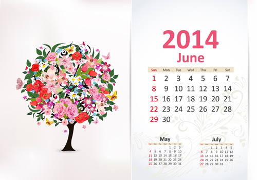 June 2014 Calendar vector june calendar 2014   