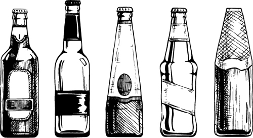 Bottles hand drawing vector design 02 hand drawing design bottles   