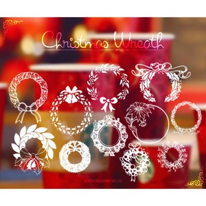 Christmas Wreath Brushes wreath photoshop christmas brushes   