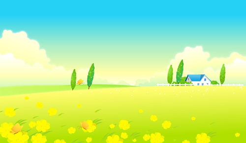 Beautiful cartoon landscapes vector set 09 landscape cartoon beautiful   