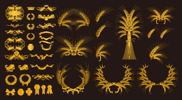 Golden ornate decoration vector gold decoration   