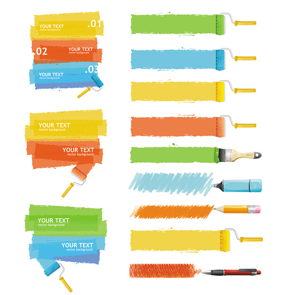 Paint and Brushes vector graphics paint brushes Brushe   