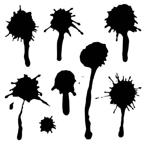 Ink dot splash vector material 01 splash material Ink dot ink   