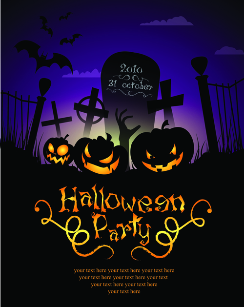 Halloween party flyer cover pumpkin vector 02 pumpkin halloween flyer cover   